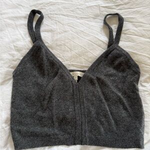 Charcoal Knit Bralette Top